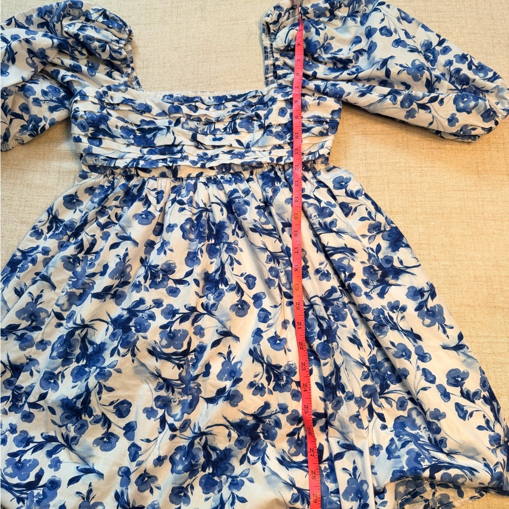 Abercrombie & Fitch Blue and White Floral Mini Dress - Picture 10 of 14